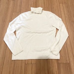 Ivory off-white cashmere turtleneck sweater